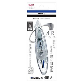 Tombow CT-PAX5 Correction Tape, Mono Air, Pen Type, Refill, 0.2 inches (5 mm) x 19.2 ft (6 m), Clear [Bulk Purchase]