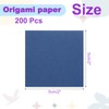 DMiotech 200 Sheets 5x5 cm Origami Paper, Dark Blue Square