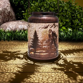 Farol solar Bigfoot de 6.7 pulgadas para colgar al aire última intervensión, luz solar IP65 impermeable LED decorativa para patio, camino o mesa Regalo perfecto para el día de la madre para mujeres,