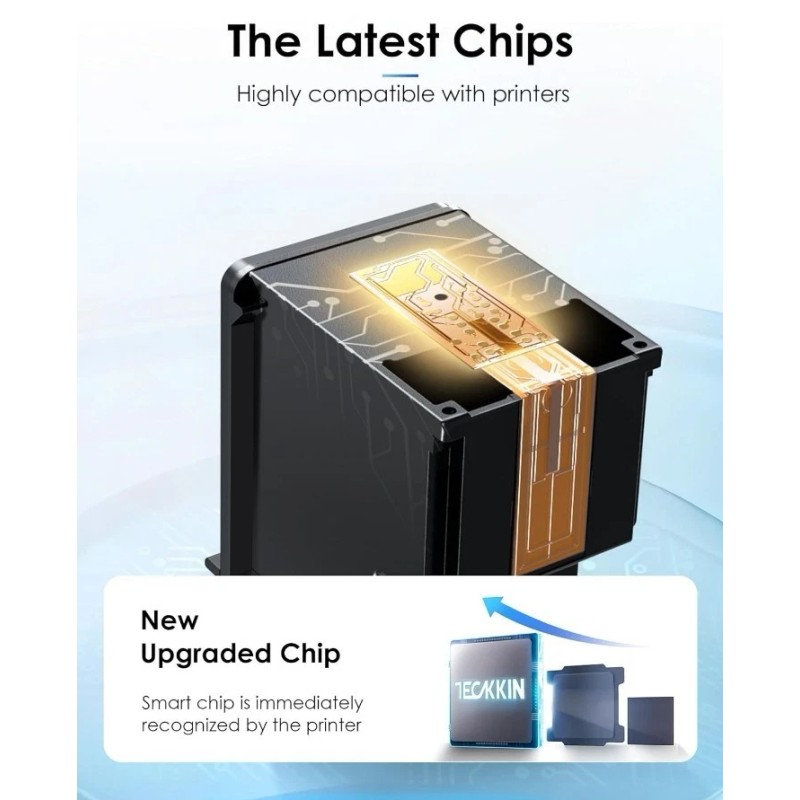 TECKKIN 63XL Ink Cartridges Black & Color Replacement Compatible for