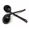 ASIAN HOME Black Melamine Japanese Long Handle Spoons for Ramen,