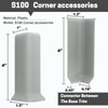 COUKIU Self Adhesive Baseboard Corner Blocks, 4inch(Width)3 Inside + 3