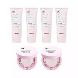 The One Cell 테온셀 아트델리 멜라컷 톤업 선크림 50ml x4 + 선쿠션 15g x2 Theonsel Art Deli Melacut Tone Up Sun Cream 50ml x4 + Sun Cushion 15g x2