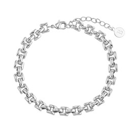 Brandlinger ® Women's Gold Bracelet Silver or Bracelet Gold Jewellery Women's 18 Carat (Silver and Gold) for Women and Girls Length 17-20 cm, Brass