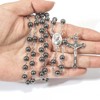 Nazareth Store unisex-adult Hematite Rosary Black Stone Beads Necklace with