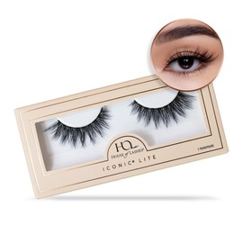 House of Lashes Iconic Lite False Eyelashes - Comfortable Fake lashes for Bold Daring Look, Easy and Reusable Faux Mink Lashes for All Eye Shapes