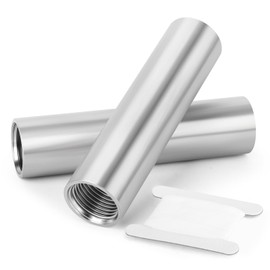 TAISHER 2 Pcs Stainless Steel Pipe Fittings, 1/2" BSP x 1/2" BSP Female Threaded, 100mm Length Nipple Cast Pipe, for Water Oill Air Gas