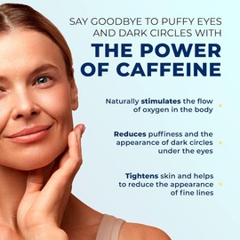 Under Eye Brightener for Dark Circles – 4-in-1 Eye Cream with Niacinamide, 5% Caffeine, Retinol & Peptides, Anti-Aging Formula to Reduce Wrinkles, Puffiness, Fine Lines, and Bags Under Eyes
