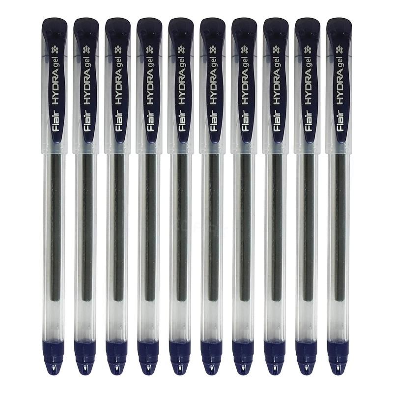 FLAIR Hydra 10 x 0.5mm Tip BLUE Gel Pens Easy