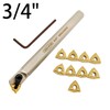 ASZLBYM 3/4" Lathe Internal Boring Bar Turning Tool Holder S20R-MWLNR08