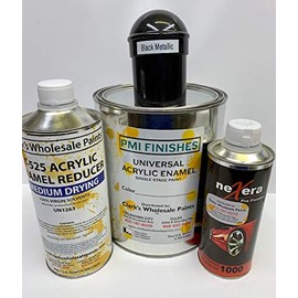 PMI Acrylic Enamel Single Stage Paint Kit (Gallon Kit, Black Metallic)