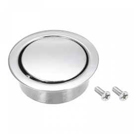 sourcing map Finger Flush Pull Handle Outer Dia. 42mm/1.65" Bright Silver with Screw