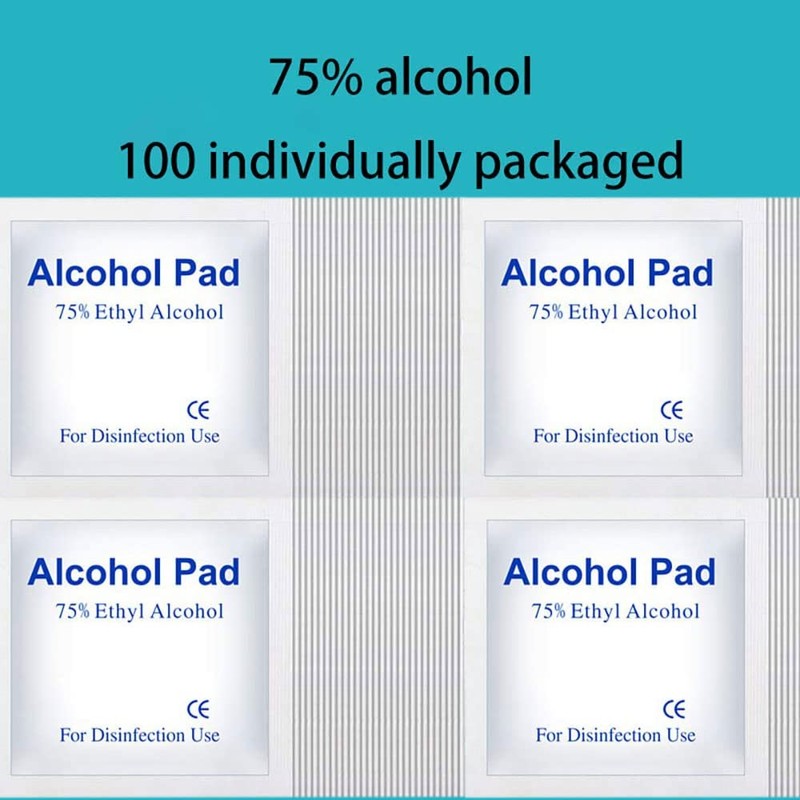 Disposable Alcohol Cotton Tablet, Outdoor Travel Wipes Individually Packed (100Pcs)