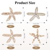 4Pcs Starfish Hair Clip Glossy Rhinestone Mermaid Hair Accessories Pearl