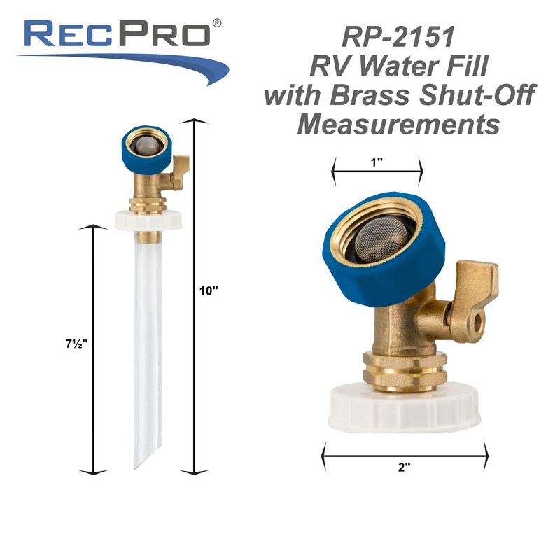 RecPro RV Secure Hands Free Water Tank Fill | Clear