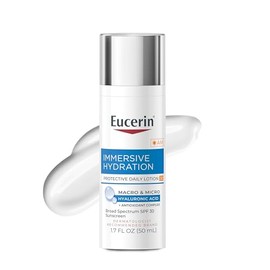 Eucerin Immersive Hydration Daily Face Lotion Broad Spectrum SPF 30 Sunscreen with Hyaluronic Acid, Lightweight Face Moisturizer Reduces Look of Wrink