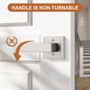 4 Pack Probrico Satin Nickel Door Handle,Half Dummy Lever, Non-Turning