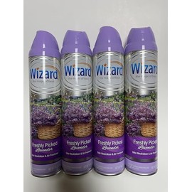 Wizard The Magic of Fresh | Odor Neutralizer & Air Freshener - 10 Oz. Freshly picked lavender (Pack of 4) (Packaging May Vary)