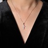 RYANEE Criss Cross Cubic Zirconia 925 Sterling Silver Pendant Necklace