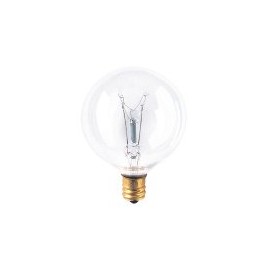 Bulbrite 311015 - 50PK - 15W - G16.5 - Candelabra Base - 130V - 2500K - 3,000Hr - Clear - Incandescent Globe Light Bulbs