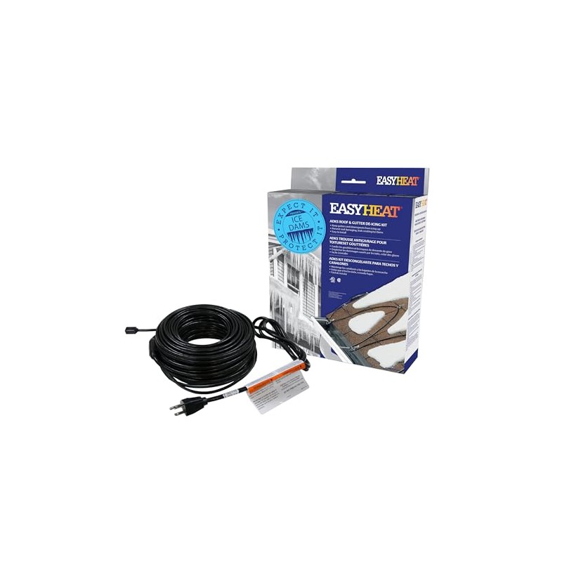 EasyHeat 30' Roof Deicing Cable, For Roof and Gutters, Pre-assembled