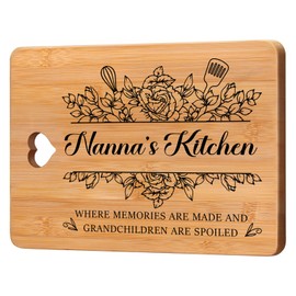 Nanna Gifts - Nanna's Kitchen Nana Gifts Cutting Board, Bamboo-Made Engraved Gifts for Nanna, Nanna Birthday Gifts, Birthday Gifts for Nanna from Grandkids
