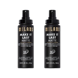Milani Make it Last Matte - Matte Finish Charcoal Setting Spray - Cruelty-Free Makeup Primer and Setting Spray for Oily Skin - Long Lasting Finishing Spray - 2 Pack