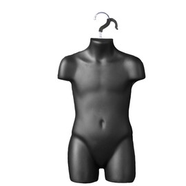Black 3/4 Child Mannequin Torso