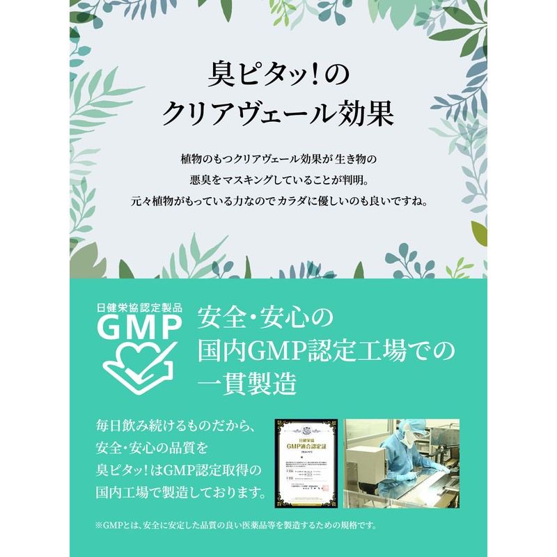 【臭ピタッ！ エチケットサプリ 31粒（31日分）】 サプリ サプリメント フィトンチッド シャンピニオン デオアタック クロロフィル