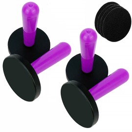 CARTINTS 4Piece Vinyl Wrap Tool Strong Magnets with Adhesive Microfiber Felt, Car Wrapping Holder for Vinyl Graphics, Car Tinting, Sign Making, Refrigerator Magnets, Purple