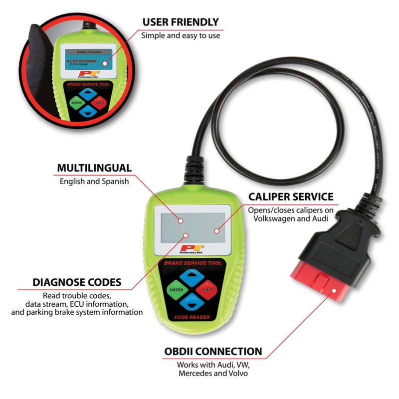 Performance Tool W3000 Electronic Parking Brake Tool , Green