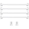 Jetec 4 Pieces Extendable Curtain Rod Cupboard Bars Tensions Adjustable