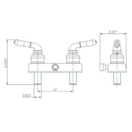 Wholesale Plumbing RV/Mobile Home Shower Faucet with Top Threaded Diverter - Chrome