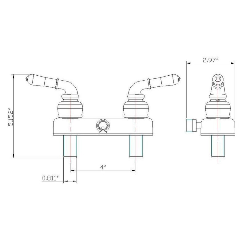 Wholesale Plumbing RV/Mobile Home Shower Faucet with Top Threaded Diverter