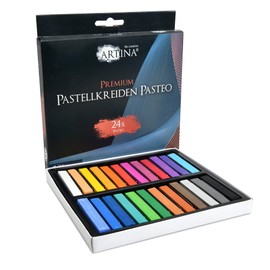 Artina Pasteo Pastel Chalk Set, Soft Pastel Colours in Studio Quality, Fine Chalk Pens, Soft Pastel Chalk for Art