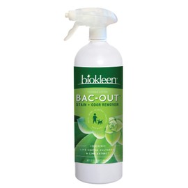 Biokleen Bac-Out Stain Remover for Clothes - 32 Ounce - Natural, Enzymatic, Foam Spray, Pet Stains, Laundry, Diapers, Wine, Carpets, Eco-Friendly - Packaging May Vary