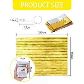 KEMUZ 2 Stück Rettungsdecke Extra Stark, Notfalldecke mit 2 Pfeife, Wandern Sicherheitsdecke, Universal Wärmedecken, Rettungsdecken, Für Erste Hilfe Notfall, Wandern und Camping Und Outdoor