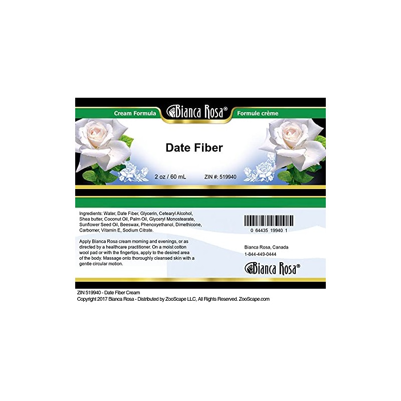 Bianca Rosa Date Fiber Cream (2 oz, ZIN: 519940)