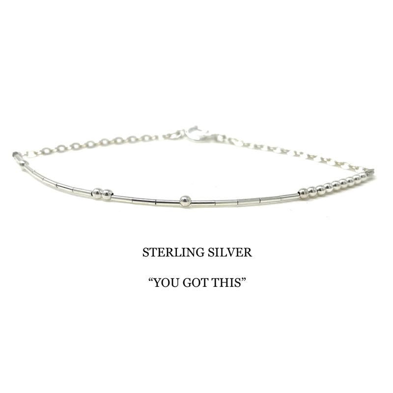 CUSTOM Morse Code Gold Fill Bracelet also available in Sterling