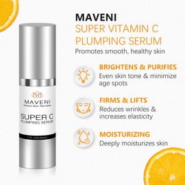 MAVENI Super Vitamin C Serum for Women over 70 With Hyaluronic Acid, Reduce Wrinkle, Hydrates, Firms, Lifts, Anti Aging Serum for Dark Spots, Wrinkles, DullSkin, 1 fl.oz.