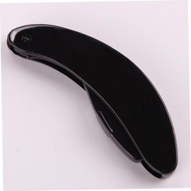 Minkissy 4pcs Curved Eyebrow Comb Plastic Handle and Steel Needle Folding Eyelash and Brow Makeup Brush for Precise Lash Separation and Easy Cleaning Black