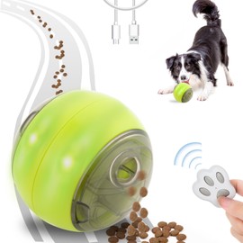 Interactive Dog Toys Ball for Large Dog [2025 New Upgraded] Durable Motion Activated Automatic Rolling Remote Control Ball for Pet Puppy/S/M/L Dogs, Mental Stimulation (Green)
