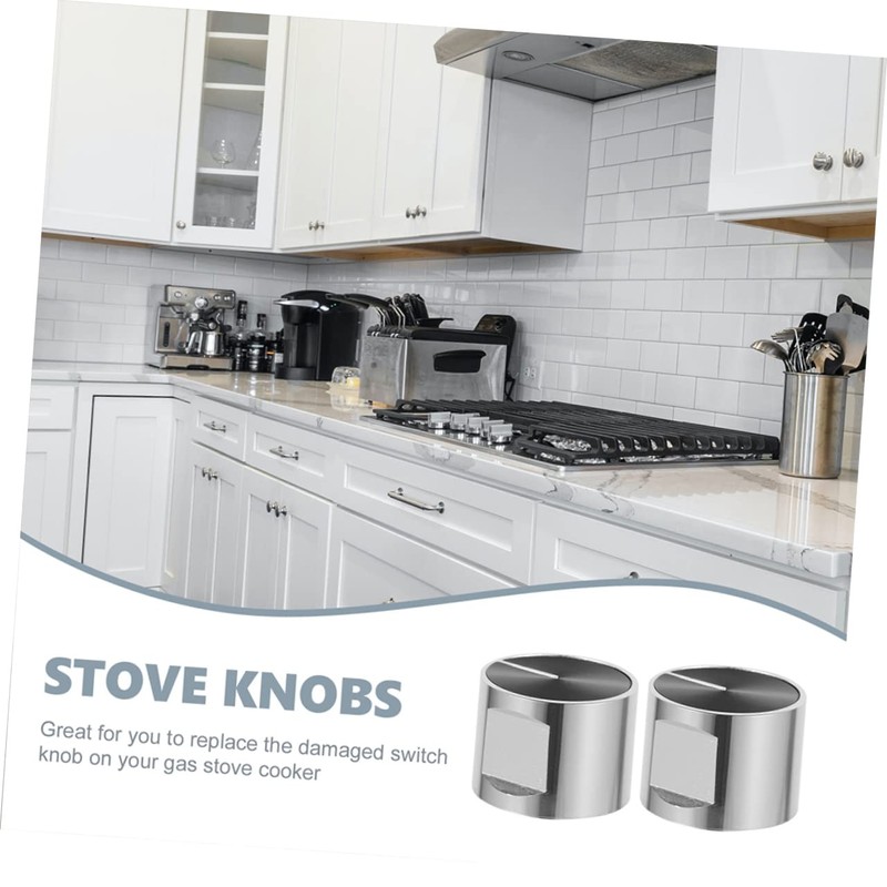 WHAMVOX Simple Style Gas Stove Knobs 4 Pcs Replacement Knobs