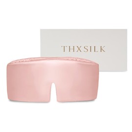 THXSILK Eye Mask, Silk Sleep, One Size Fits Most, Top Grade 6A, OEKO Certified, 100% Silk, Breathable, Blackout, No Pressure, Washable, For Travel, Sleeping, Airplanes, Unisex, Adjustable Length