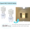 2pack 13Watts MLS13 GU35 3500K Soft White Spiral Light Bulb