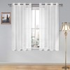 DWCN White Sheer Curtains for Living Room Bedroom - Faux