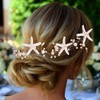 Catery Starfish Hair Vine Pearl Wedding Headband Bridal Headpiece Accessories