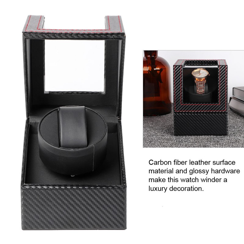 Single Automatic Watch Winder with Quiet Motor Wristwatch Display Case