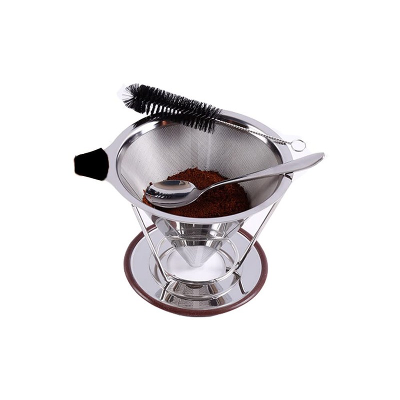 Pour Over Coffee Filter Reusable Stainless Steel Cup Coffee Filter