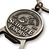 Metal Schrute Farms Bottle Opener Keychain with Gift Bag |